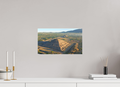 16 x 9″, Glossy Canvas on Stretcher Frame Dawn Over the Pyramid of the Sun