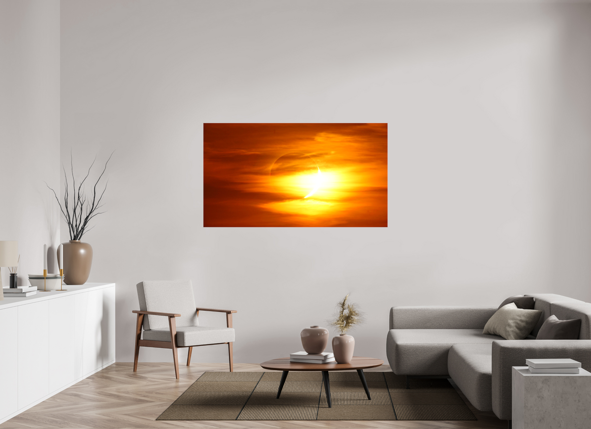 64 x 36″, Glossy Canvas on Stretcher Frame Phases of Totality: 3 of 3