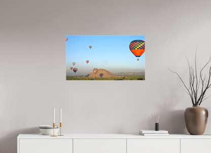 32 x 18″, Glossy Canvas on Stretcher Frame Pyramids and Friends