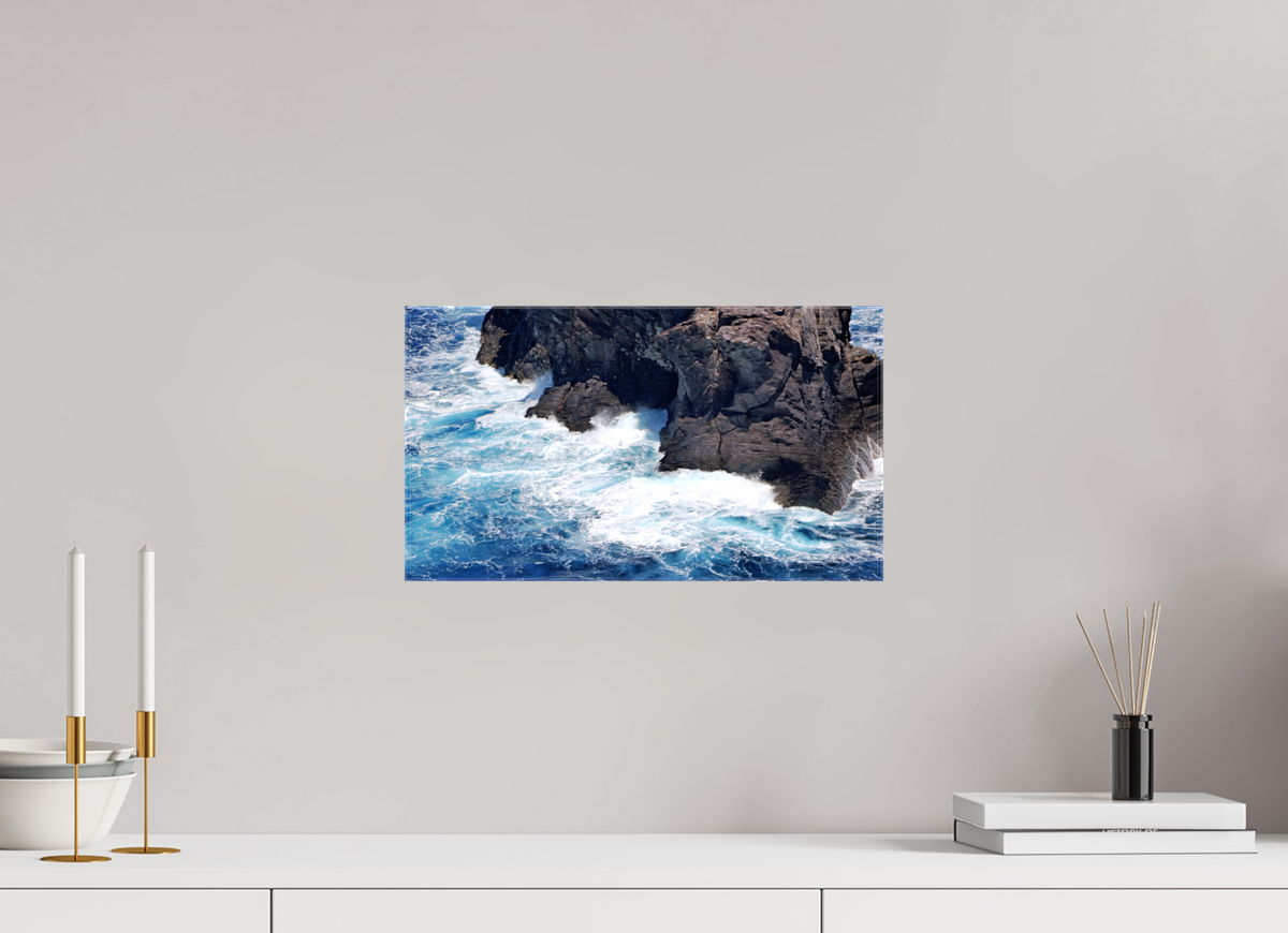16 x 9″, Glossy Canvas on Stretcher Frame At the Foot of the Sea