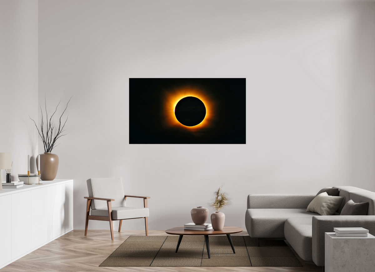 64 x 36″, Glossy Canvas on Stretcher Frame Phases of Totality: 2 of 3