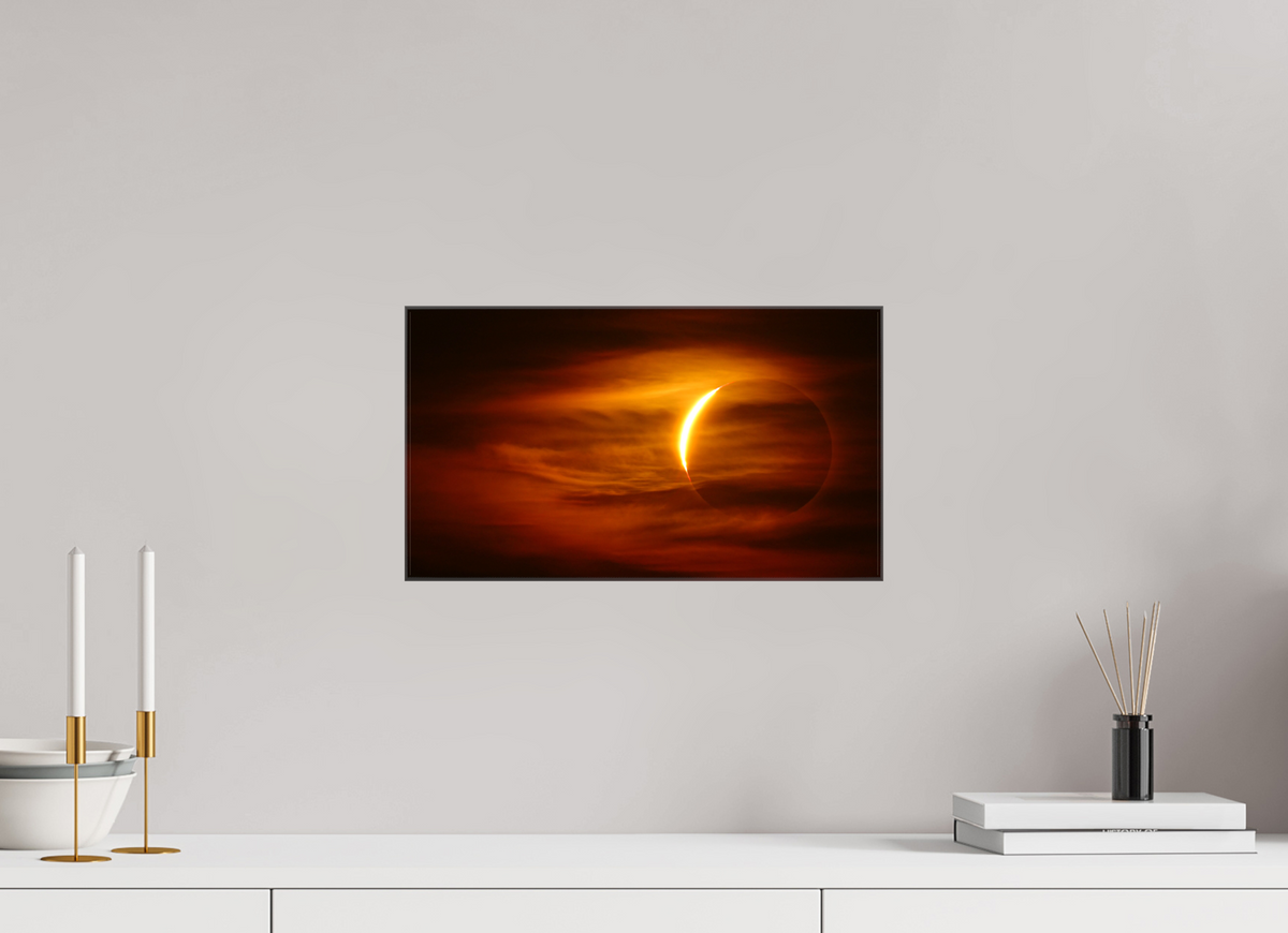 16 x 9″, Glossy Canvas on Stretcher Frame Phases of Totality: 1 of 3
