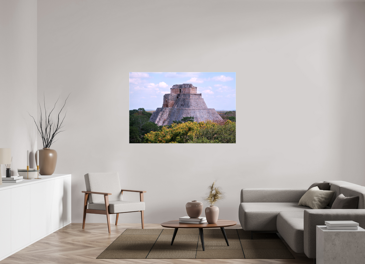 60 x 40″, Glossy Canvas on Stretcher Frame Pyramid of Itzamná